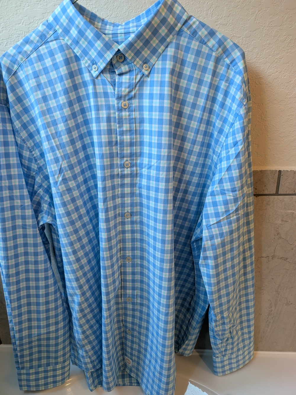 Vineyard Vines Blue and White Gingham Button-Down Shirt